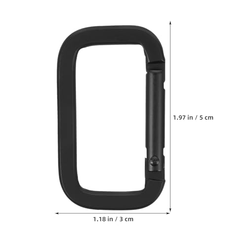 Sosoport 10pcs Carabiner Travel Keychain Metal Keychain Camping Carabiners Hiking Clasp Sturdy Buckle 2X1.2X0.3IN