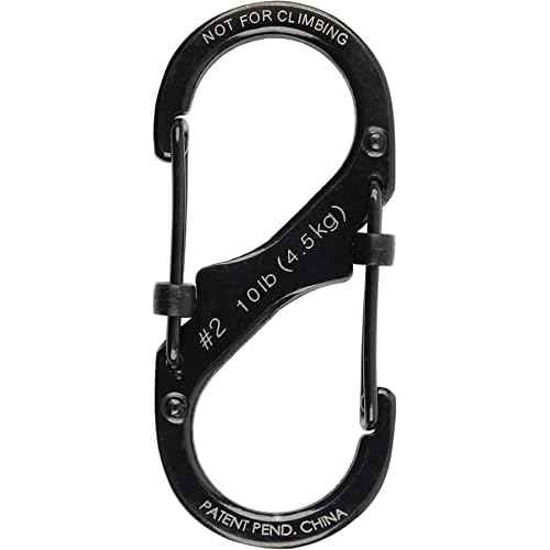 Slidelock Steel S-Biner #2 Black Nite Ize Lsb2-01-R3