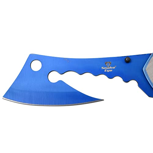 Snake Eye Tactical 12" Jumbo Huge Heavy Duty Ultra Smooth One Hand Opening Folding Pocket Knife Limited Edition Collectors Knife - Ideal for Recreational Work Hiking Camping (Blue)