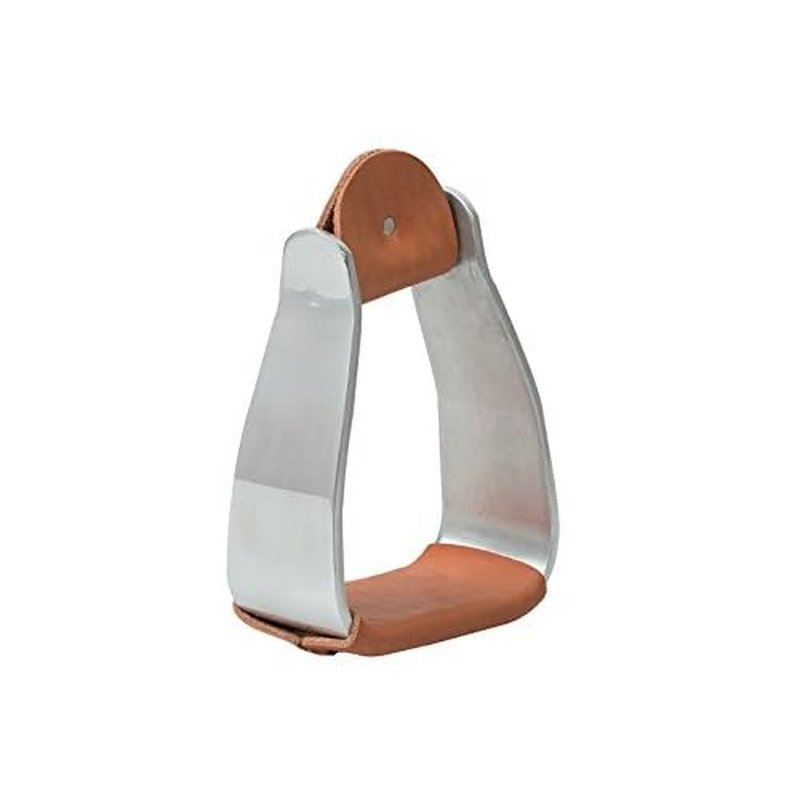 Weaver Leather Sloped Aluminum Stirrups with Leather Brown