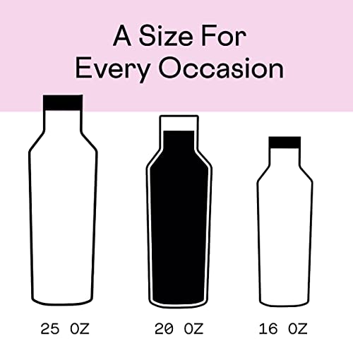 Corkcicle Insulated Canteen Travel Water Bottle, Triple Insulated Stainless Steel, Easy Grip Straw Mouth, Keeps Beverages Cold for 25 Hours or Warm for 12 Hours, 20oz, Rose Camo