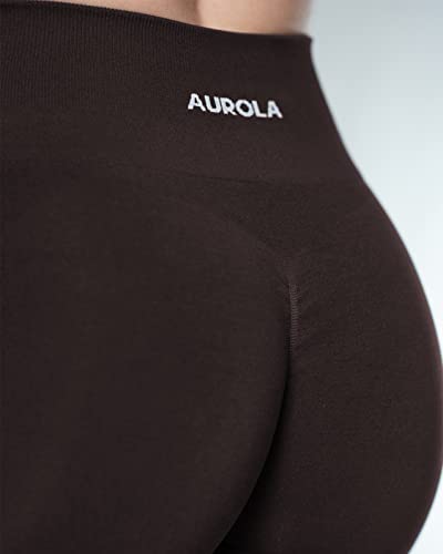 AUROLA Intensify Workout Shorts for Women Seamless Scrunch Short Gym Yoga Running Sport Active Exercise Fitness Shorts Seal Brown