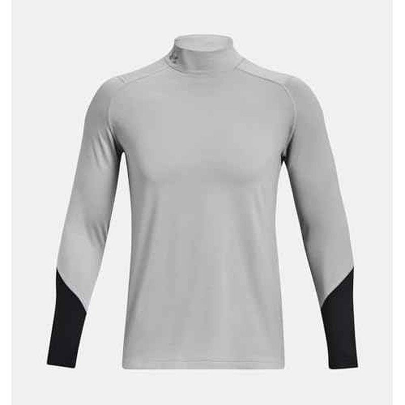 Under Armour Men's ColdGear Infrared Mock Long Sleeve Top Shirt 1368026 (US, Alpha, Large, Regular, Regular, Mod Gray/Black/Reflective - 011)