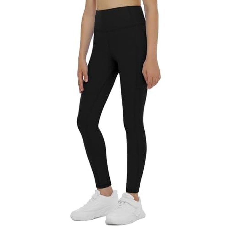 THE GYM PEOPLE Girls Workout Leggings Kids High Waist Stretch Athletic Dance Yoga Pants with Pockets