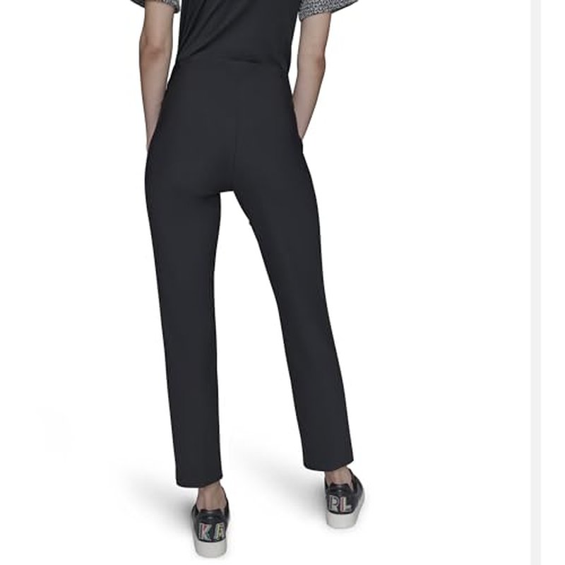 Karl Lagerfeld Womens Slim Nylon Compression Double Zip Everyday Pant