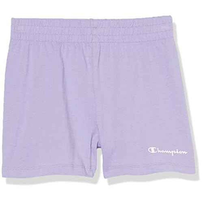 Champion Girls Shorts, Cotton Shorts for Girls, Lightweight Gym Shorts, Script, 3"