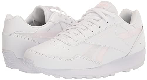 Reebok Women's Rewind Run Sneaker, White/Porcelain Pink, 7.5