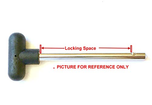 SB Distribution Ltd. Pin, Tensile - 3/8 Diameter | 5-1/2" Locking Space |T Handle Hard Plastic Knob| | Universal Fitness Equipment Weight Stack Replacement SELECTOR Key