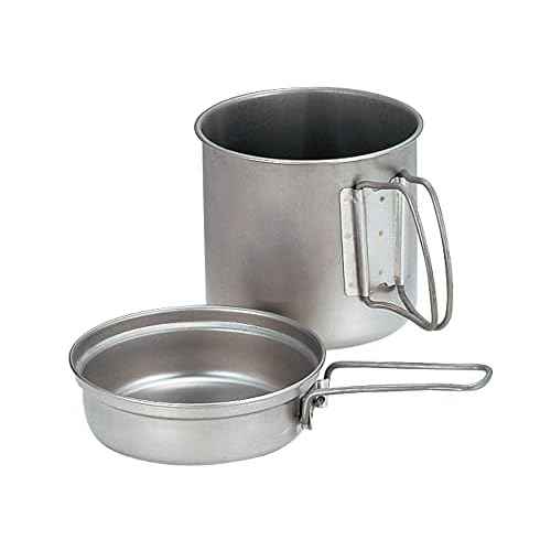 Snow Peak Trek Series Backpacking/Camping Cookware Sets, Trek 900 Pot & Pan, 30.4 fl oz