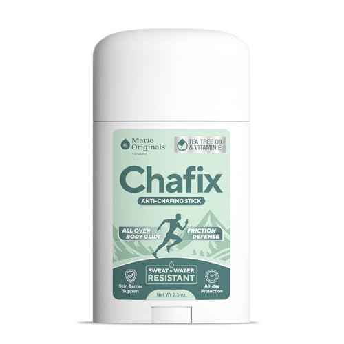 Marie Originals Chafix Anti Chafing Stick ? 2.5oz | Plant-Based Anti Chafe Stick with Shea Butter, Arrowroot & Tea Tree | Sweat & Water Resistant, No White Residue, Non Greasy Thigh Rub Protection