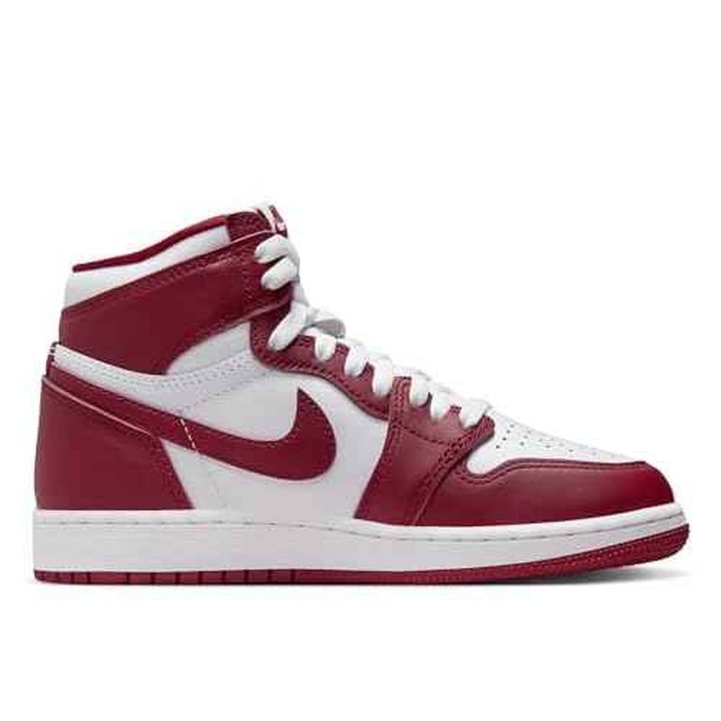 Jordan Big Kid's 1 Retro High OG Artisanal Red Wht/Team Red (FD1437 160)