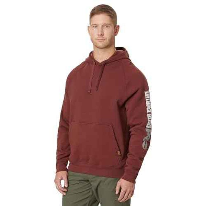 Timberland PRO Men's Hood Honcho Sport Pullover Hooded Sweatshirt, Maroon, Extra Large