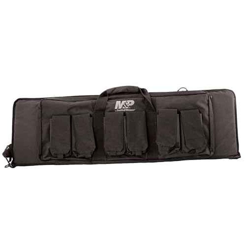 Smith & Wesson M&P Pro Tac Padded Rifle Case with Ballistic Fabric Construction and External Pockets for Shooting, Range, Storage and Transport