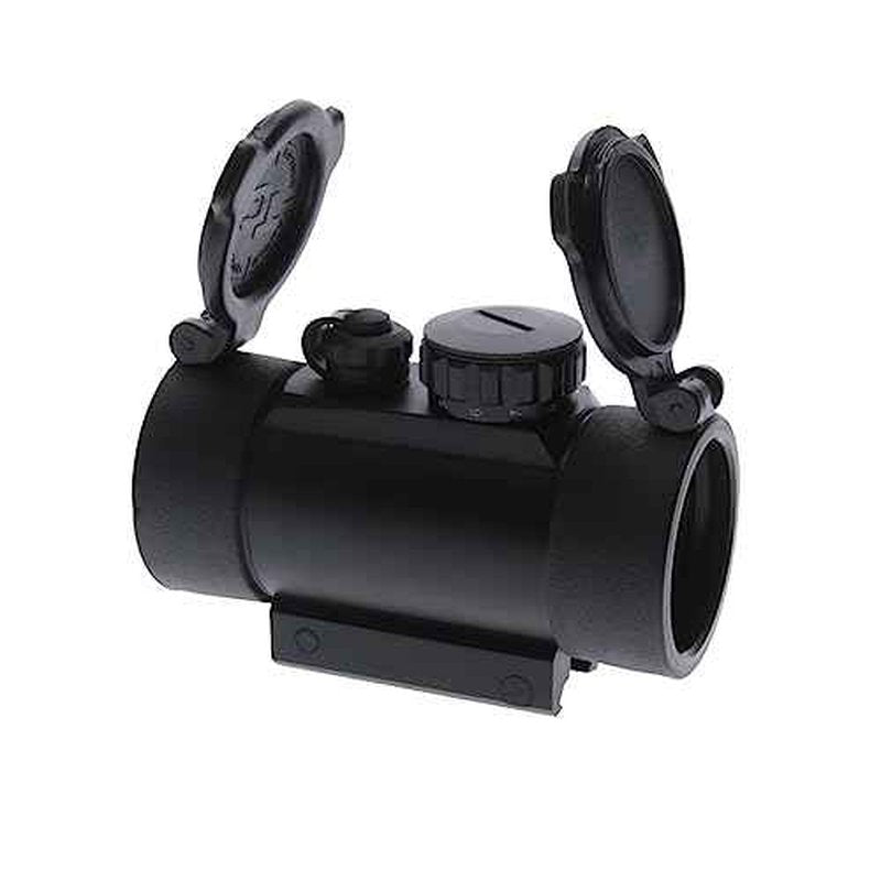 TRUGLO Traditional 1x40mm 5-MOA Hunting Durable Lightweight Waterproof Fogproof Shock Resistant Adjustable Aluminum Red-Dot Sight Flip-Up Lens Caps Included