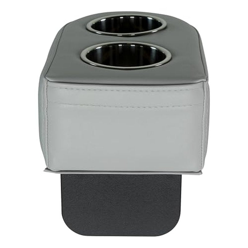 Lippert Sunset Collection Pontoon Cup Holders, Portable, Durable Marine Grade Construction, Holds Two Beverages, Durable Vinyl, Stainless Steel,13.5" L x 6.5" W x 5.5" H - 2024049110