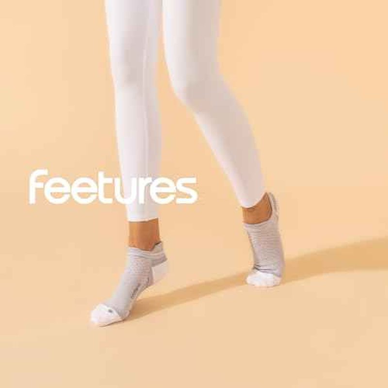 Feetures Plantar Fasciitis Relief Sock Light Cushion No Show Tab - Targeted Compression Sock for Women & Men - Large, Gray (3 Pair)