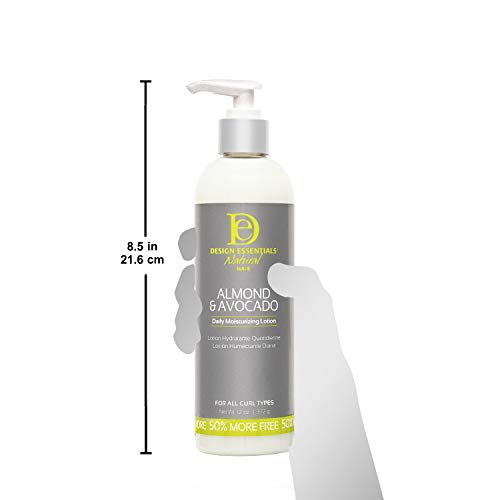 Design Essentials Almond & Avocado Daily Hair Moisturizing Lotion with Jojoba & Olive Oil, 12 Ounce