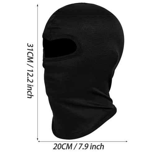 Kids Cycling Balaclava Mask Face Sun Protection Hat Windproof Skiing Cap for Boys & Girls 2 PCS Black