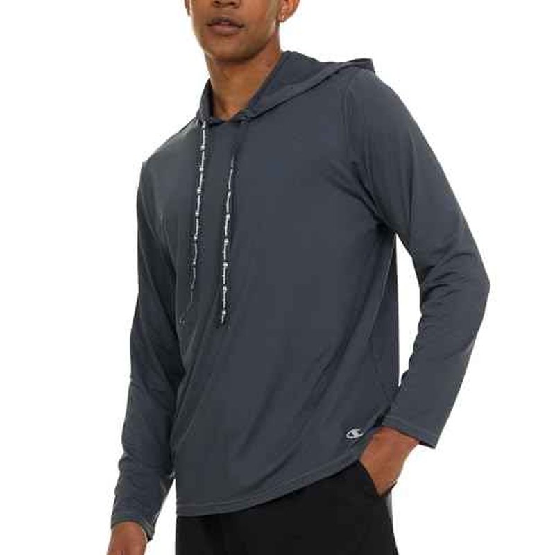 Champion Mens Sun Hoodie Long Sleeve, UPF 50 Sun Shirts for Men, Lightweight UV Protection Rash Guard, Fishing Swim Shirt