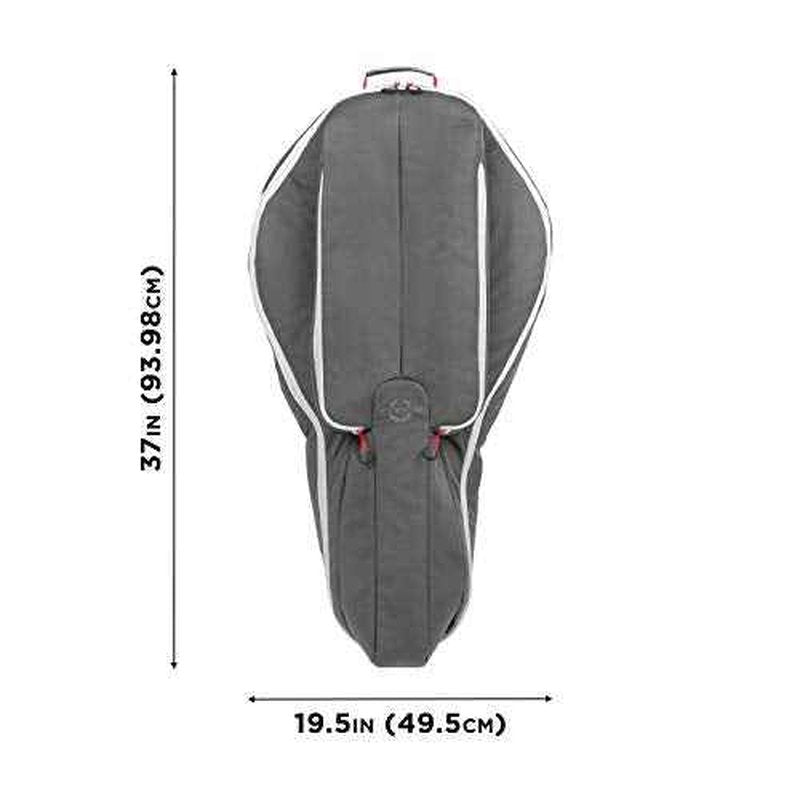 Allen Company Titan Krait Crossbow Case - Soft-Shell Design - Fits Scoped Narrow Limb Crossbows - Oversized Pockets for Bolts, Quivers, and More - Gray/Red - 37" x 19.5"