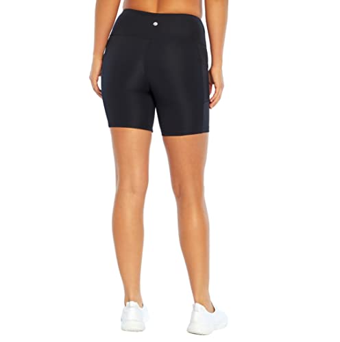 Bally Total Fitness High Rise 7" Pocket Short, Black, Small