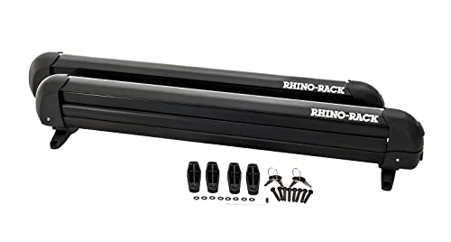 Rhino-Rack Ski & Snowboard Carrier, Fishing Rod Holder with Universal Mounting and 4 Legs for Vortex Bars, Made with Glass Infused Nylon