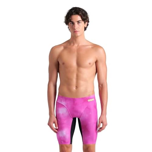 ARENA Men's Performance Tie-dye Swim Jammer Knee-Length Swimsuit Training Bathing Suit