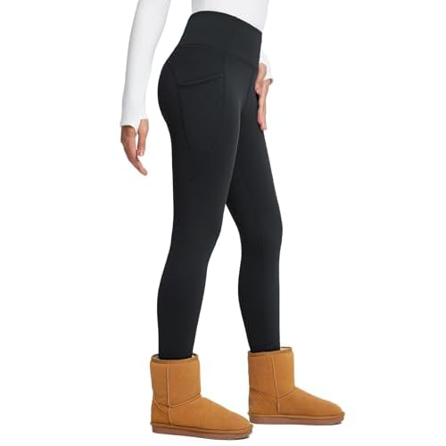 baleaf Women's Thick Fleece Lined Leggings Winter Snow Pants Warm Thermal High Waisted Ski Legging