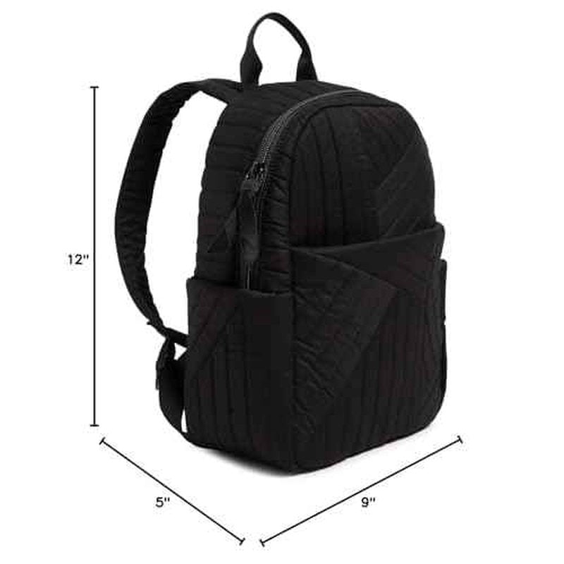 Vera Bradley Women's Cotton Small Backpack, True Black, One Size