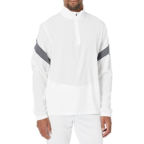 Mizuno Long Sleeve Hitting Jacket | Wind Resistant | Stretch Woven Fabric | Front 1/4 Zip | Side 1/4 Zip