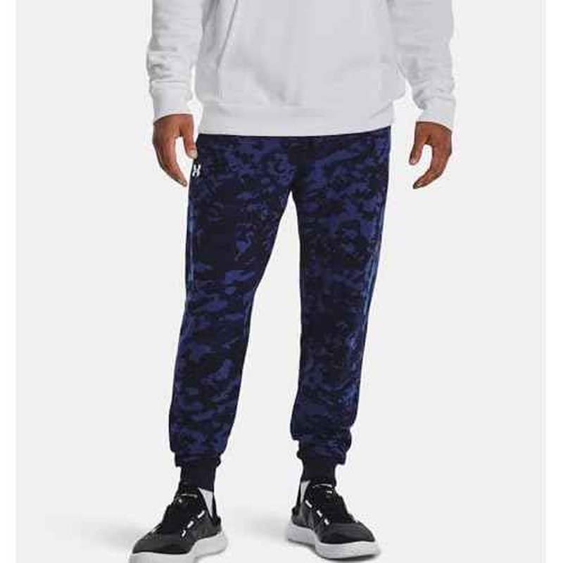 Under Armour Men's UA Rival Fleece Camo Joggers Pants (US, Alpha, 3X-Large, Regular, Regular, Midnight Navy/White - 410)