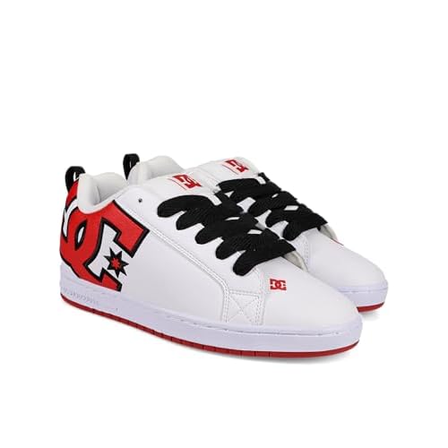 DC Shoes Men's Court Graffik Skate Sneaker White/Red