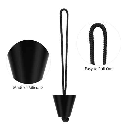 8 Pieces Universal Kayak Scupper Plugs Kit, Silicone Scupper Plugs for Kayak, Kayak Accessories with Lanyard, Scupper Plug Drain Hole Stoppers