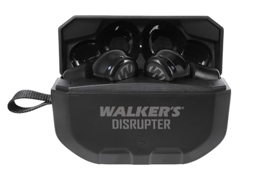 Walker's Disrupter Bluetooth Earbuds - Hunting Range Shooting Active Lifestyle Ear Protection Hearing Enhancement Noise-Cancelling Rechargeable Wireless Electronic Earbuds