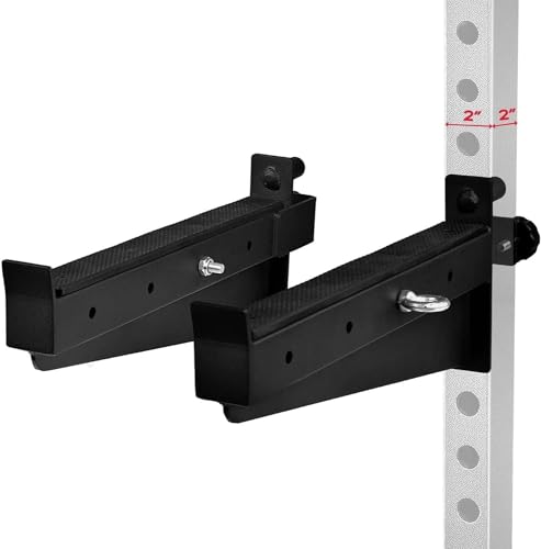 Yes4All Premium Barbell Safety Catches/Spotter Arms 2x2 - Adjustable Height Heavy-Duty Safety Spotter Arms with 1000lb Weight Capacity, Convertibility to Fly Machine & UHMW for Barbell Protection