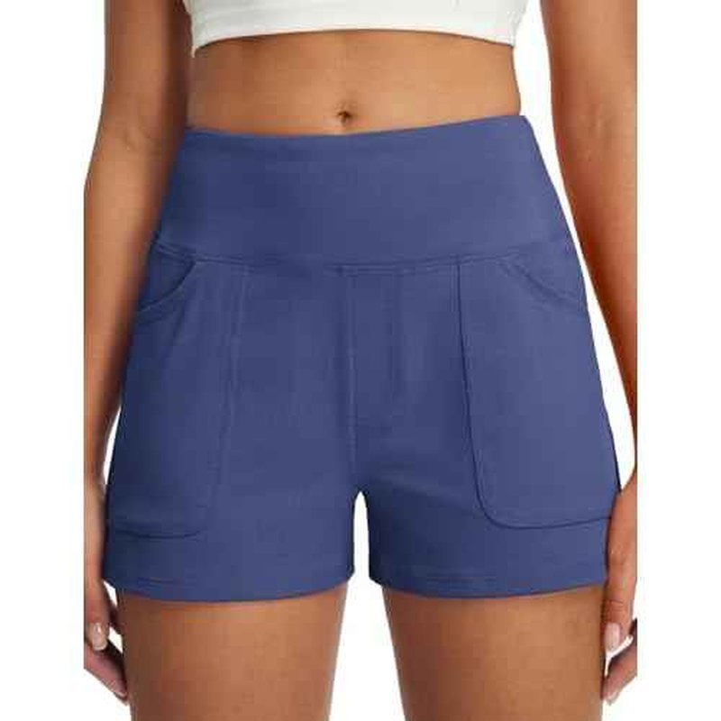 baleaf Womens 2.5" Yoga Shorts with Four Pockets Lounge Casual Shorts High Waist Elastic Athletic Running Sweat