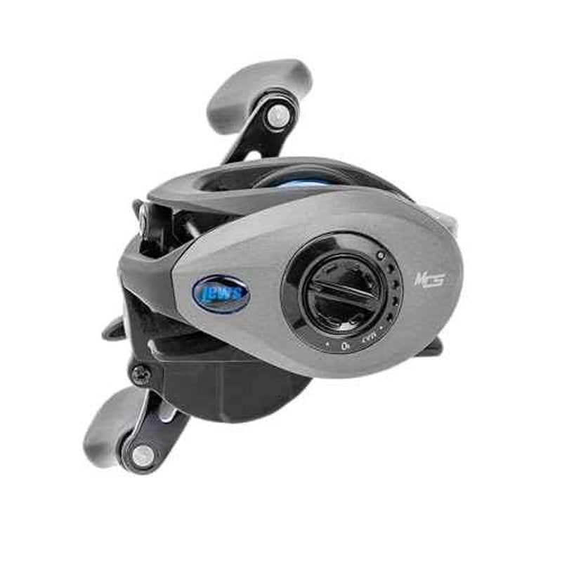 Lew¡¯s American Hero Baitcast Fishing Reel, 4+1 Bearings, 7.5:1 Gear Ratio, Graphite Frame, Speed Gears, Magnetic Control System, Gray/Black/Blue