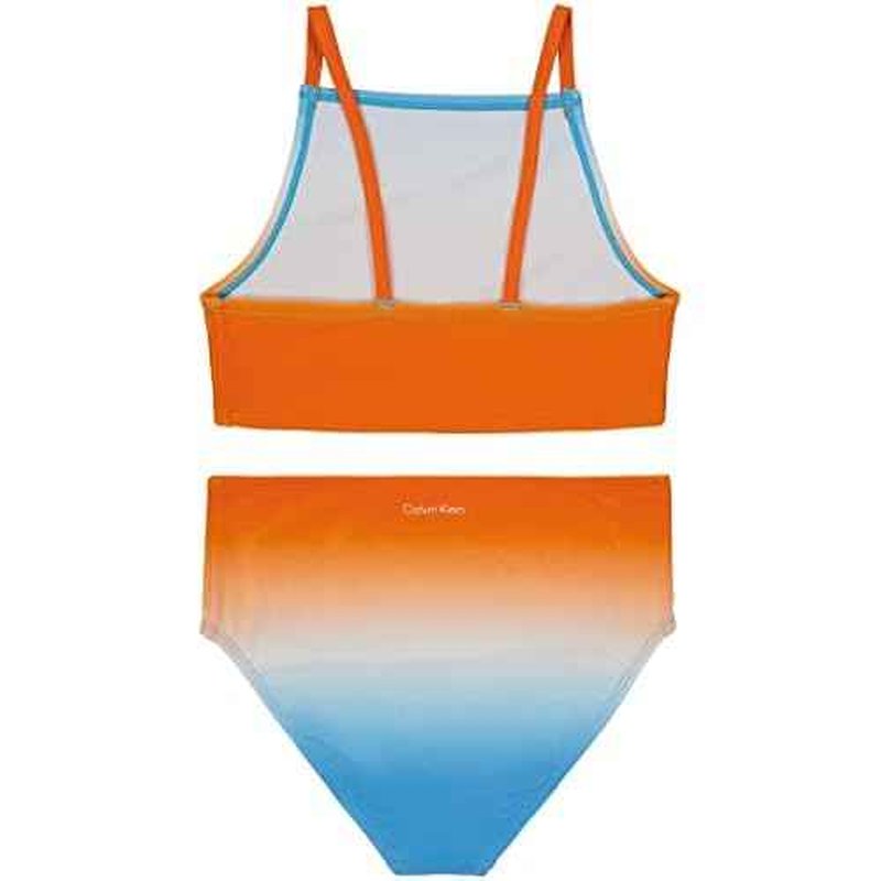 Calvin Klein Girls' One-Piece and Two-Piece Bikini Swimsuits with UPF 50+ Sun Protection, Quick Drying Bathing Suit