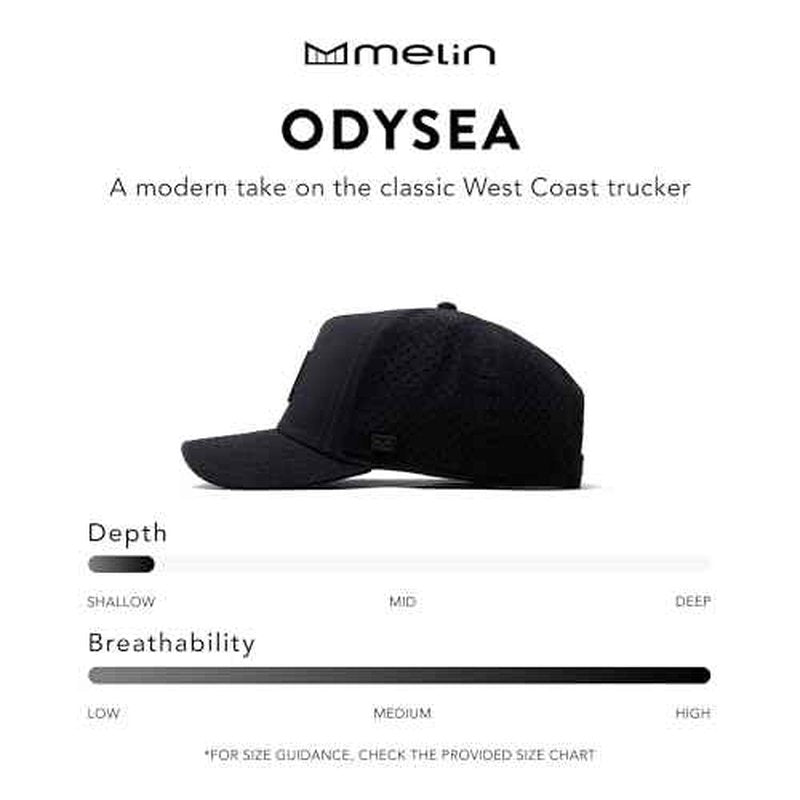 melin Odysea Brick Hydro, Snapback Hats, Water-Resistant Baseball Cap for Men & Women, Golf, Running, or Workout Hat