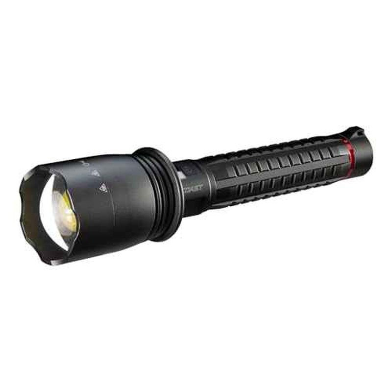 Coast XP80R 15000 Lumen Rechargeable Dual-Power LED Flashlight with POWERiQ¢â Real-TIME Display, 5 Light Modes, Ultra View Flood Beam, Push/Pull Focus, 12.2" Long, 2.18 lbs.