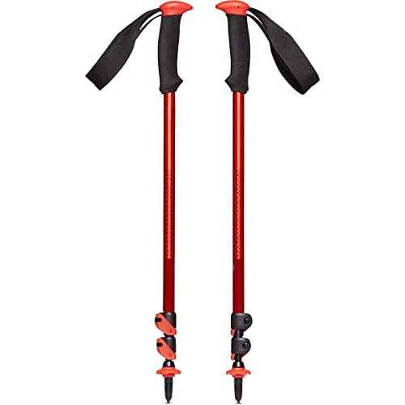 BLACK DIAMOND Trail Sport Trekking Poles, Two Lightweight Collapsible Aluminum Hiking Sticks with FlickLock Easy Adjustability for Hiking, Trekking, Backpacking, Walking, Camping, Travel