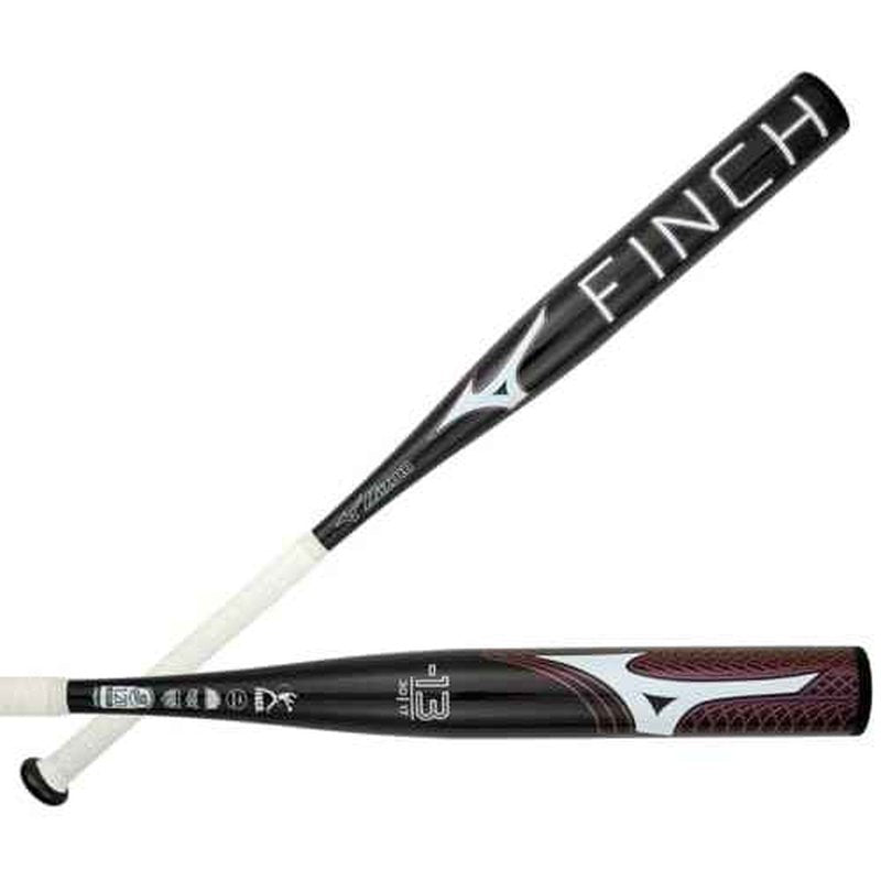 Mizuno Finch Fastpitch Softball Bat (-13) | Womens Aluminum Fast Pitch BAT | BLK Iridescent | 17OZ | 28 INCHES (2800)