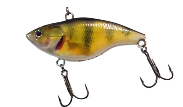 2 3/4" DDT Lipless Crankbait for Bass Fishing Lure Vibe Trap Crank Bait Lifelike Bait Sink (Yellow Perch)