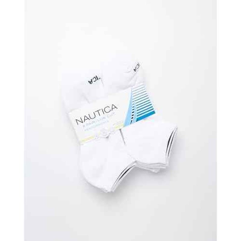 Nautica Mens Low Cut Socks - 8 Pack Soft Stretch Cushioned Athletic Ankle Socks for Men for Sports and Running (Size 6-12.5)