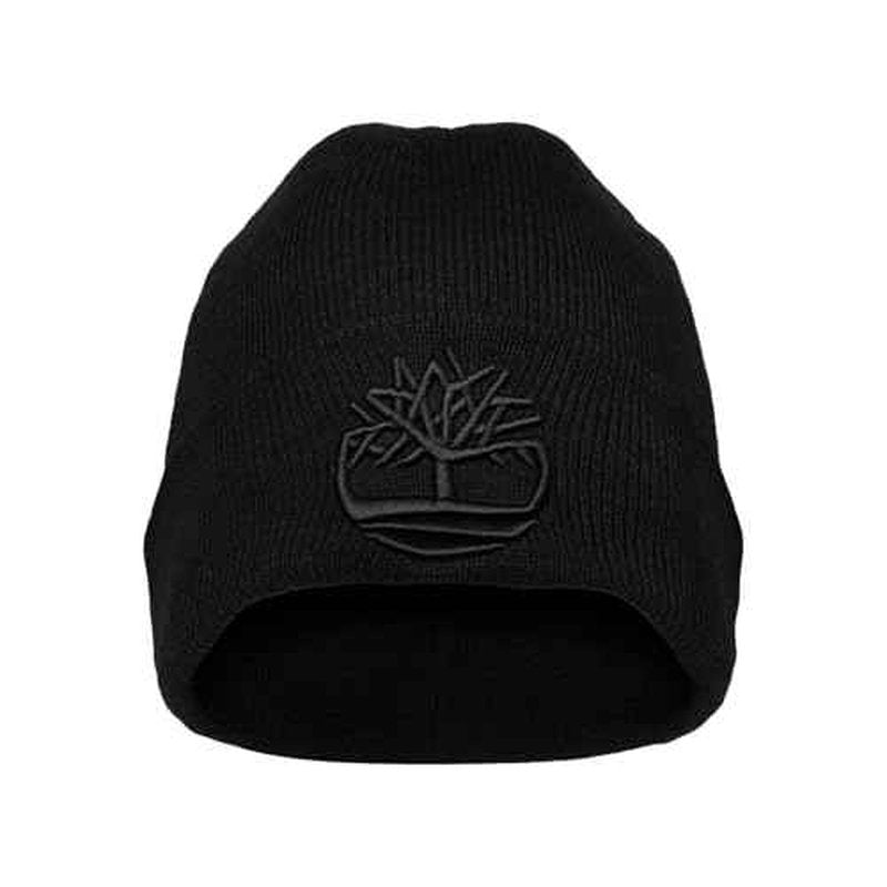 Timberland Men¡¯s Tonal 3D Embroidery Beanie - Soft Knit Winter Hat, Raised Logo, Warm Stretch Fit for Cold Weather Wear