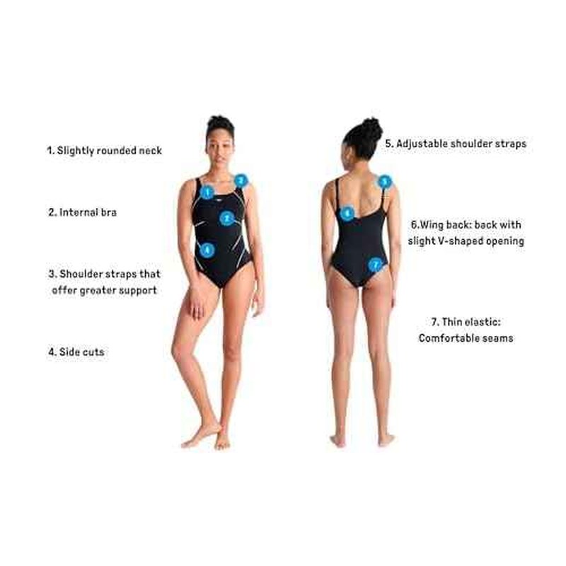 ARENA Women's Bodylift Jewel Shapewear Wing Back One Piece Swimsuit