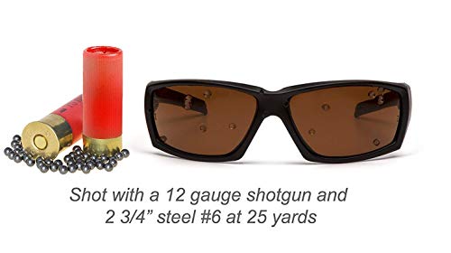 Venture Gear Overwatch Shooting Safety Sunglasses, Black, Bronze Anti-Fog LensVGSB718T