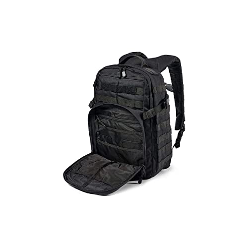 5.11 Tactical Backpack – Rush 12 2.0 – Military Molle Pack, CCW and Laptop Compartment, 24 Liter, Small, Style 56561, Black