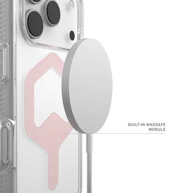 URBAN ARMOR GEAR UAG Designed for iPhone 17 Pro Case Plyo - Compatible with MagSafe Transparent Military Grade Protective Cover, Ice/Rose Gold