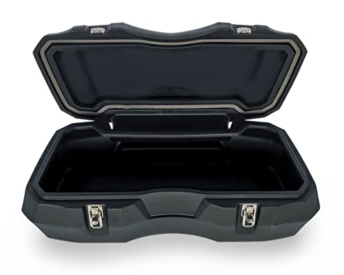 Black Boar ATV Front Storage Box - Features Durable Polyethylene Design w/Stainless Steel Lockable Latches - Includes Mounting Hardware - Easily Attaches to Front Tubular Racks (66011)